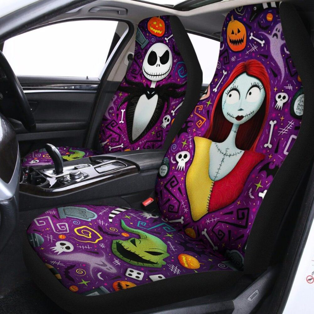 Nightmare Before Christmas Car Seat Covers | Jack And Sally Seat Covers NBCCS009