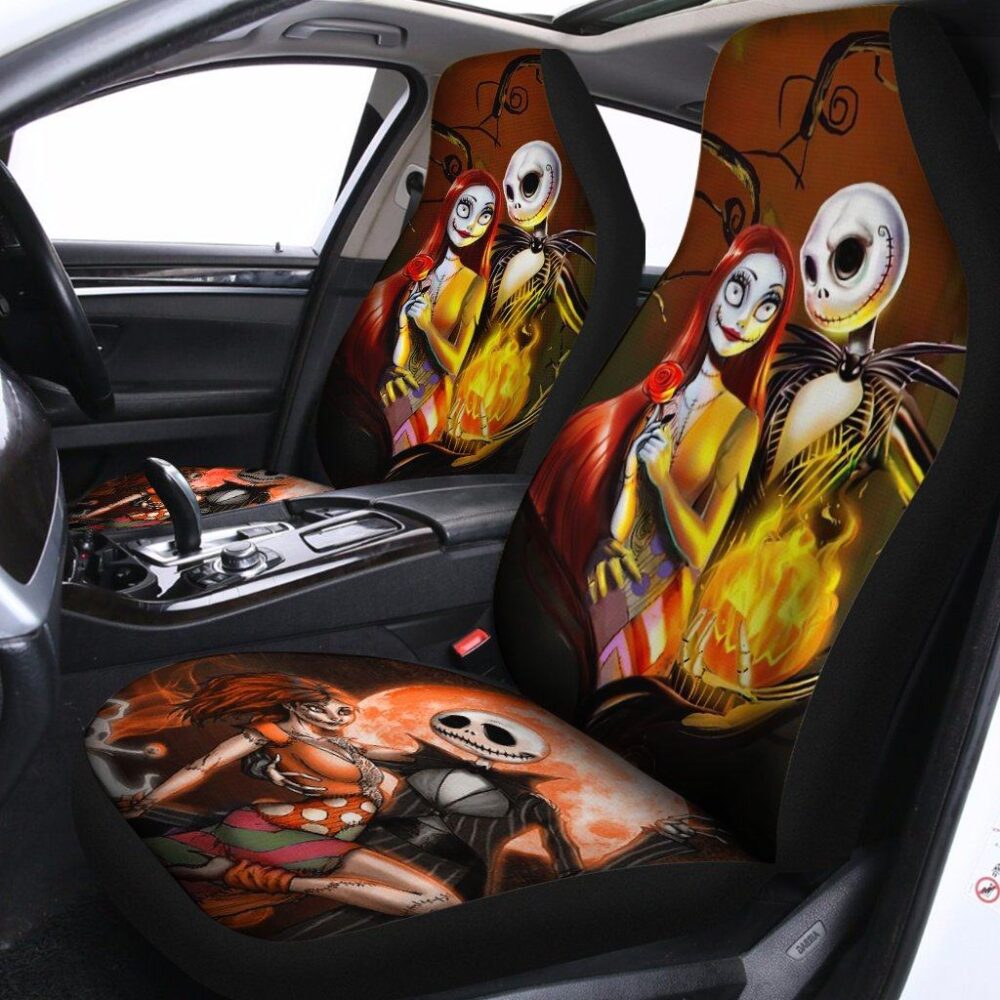 Nightmare Before Christmas Car Seat Covers | Jack And Sally Seat Covers NBCCS014