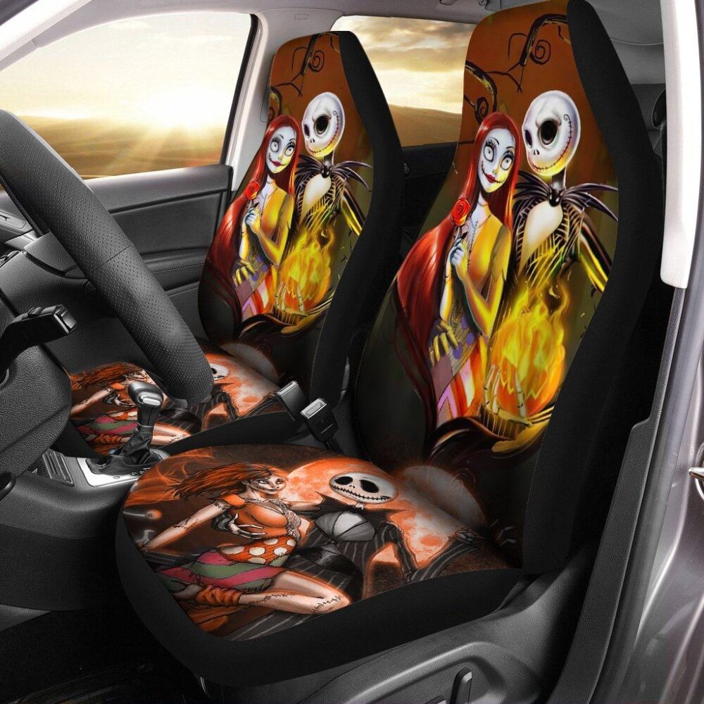 Nightmare Before Christmas Car Seat Covers | Jack And Sally Seat Covers NBCCS014