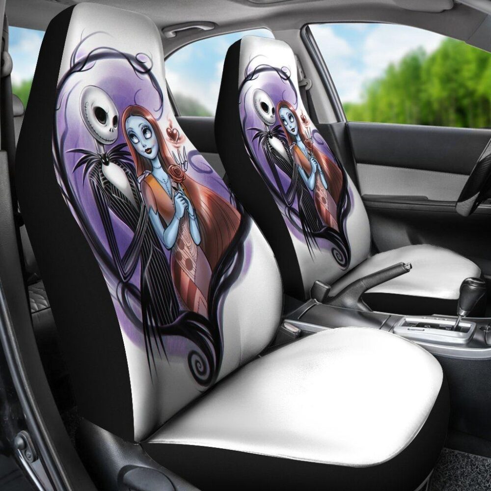 Nightmare Before Christmas Car Seat Covers | Jack And Sally Seat Covers NBCCS034