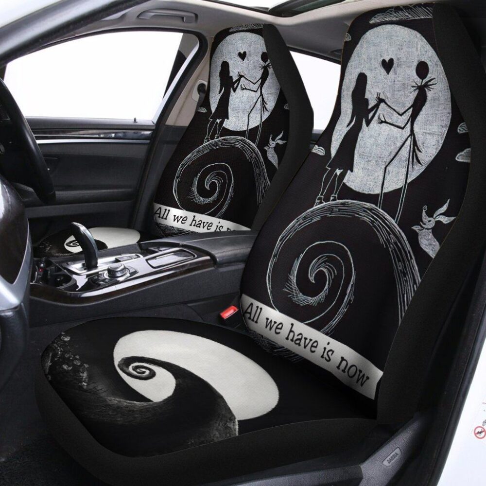 Nightmare Before Christmas Car Seat Covers | Jack And Sally Spiral Hill Seat Covers NBCCS006