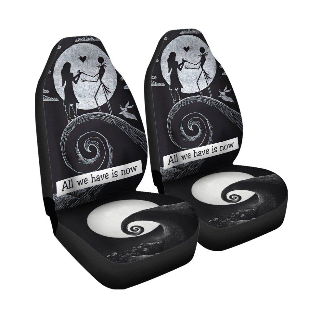 Nightmare Before Christmas Car Seat Covers | Jack And Sally Spiral Hill Seat Covers NBCCS006