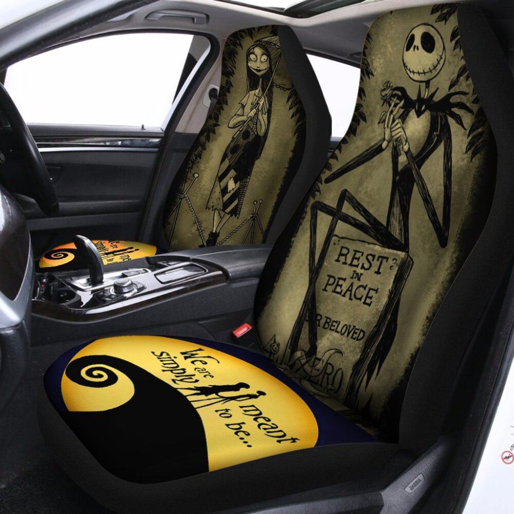 Nightmare Before Christmas Car Seat Covers | We Are Simply Mean To Be Jack And Sally NBCCS002