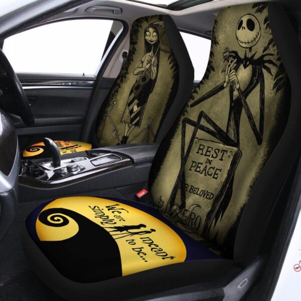 nightmare before christmas car seat covers we are simply mean to be jack and sally nbccs002 raklw