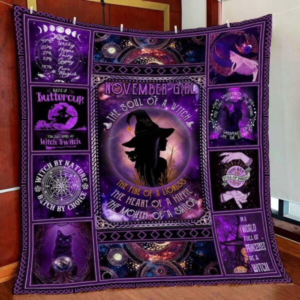 november girl the soul of a witch quilt blanket tkqh1