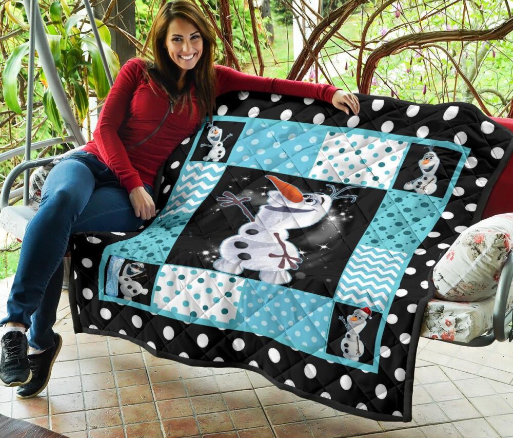 Olaf Quilt Blanket Cute Gift Idea For Cartoon Fan