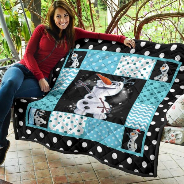 olaf quilt blanket cute gift idea for cartoon fan afxcm