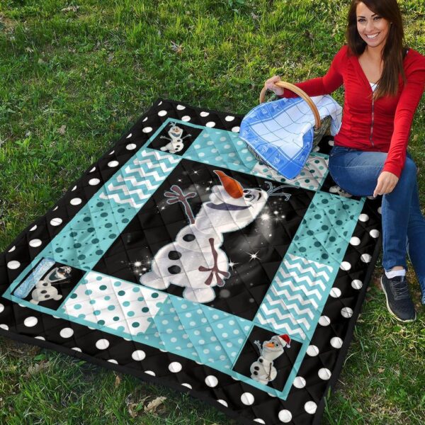 olaf quilt blanket cute gift idea for cartoon fan dm0d3