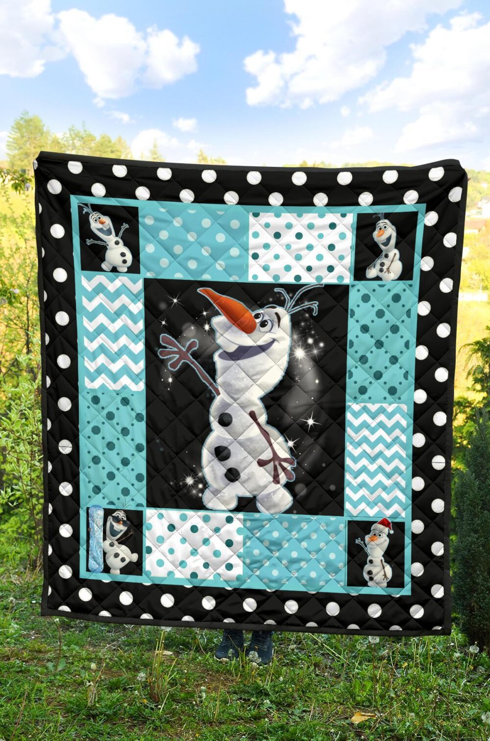 Olaf Quilt Blanket Cute Gift Idea For Cartoon Fan