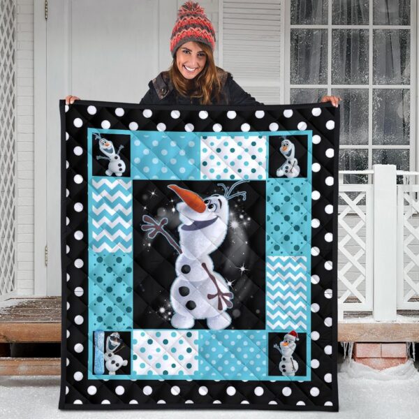 olaf quilt blanket cute gift idea for cartoon fan ltieu