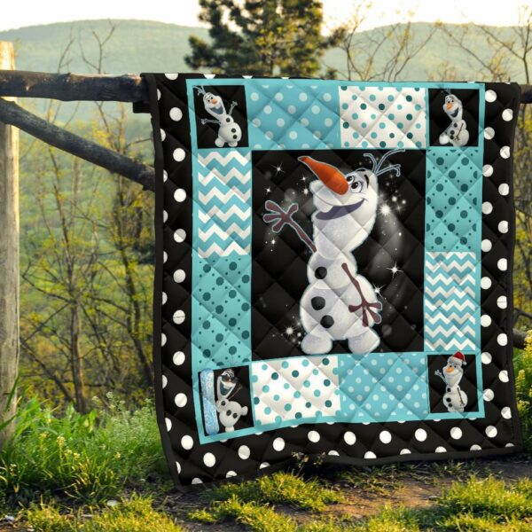 olaf quilt blanket cute gift idea for cartoon fan rxk1t