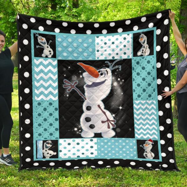 Olaf Quilt Blanket Cute Gift Idea For Cartoon Fan