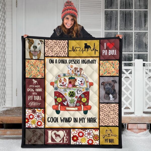 on dark desert cool wind in my hair pit bull quilt blanket j2ajm