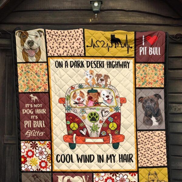 on dark desert cool wind in my hair pit bull quilt blanket sdhqz