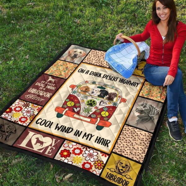 on dark desert hippie van labrador quilt blanket dog lover ykyza