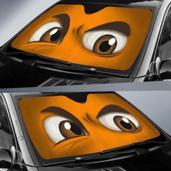 orange challenging cartoon eyes car sunshade custom funny car accessories gifts idea 7d6ay