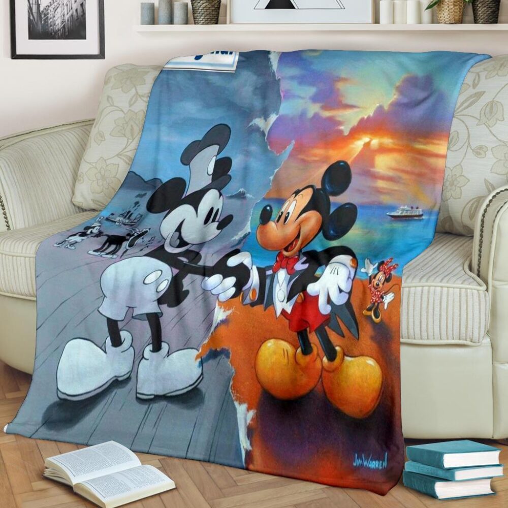 Original & Current Mickey Mouse Fleece Blanket For Bedding Decor FB009