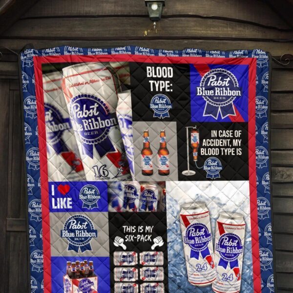 pabst blue ribbon quilt blanket funny gift for beer lover cbsjd