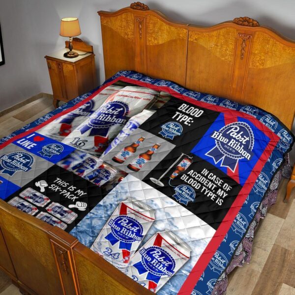 pabst blue ribbon quilt blanket funny gift for beer lover nshjj