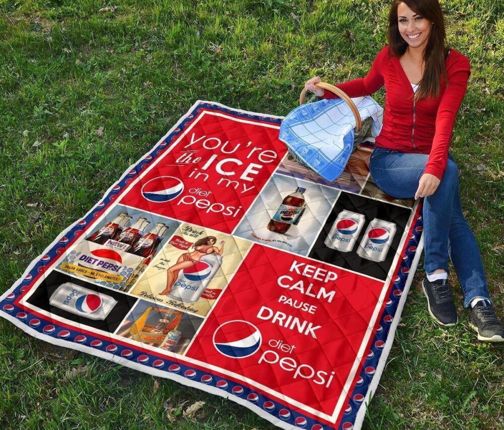 Pepsi Diet Quilt Blanket Funny Gift For Soft Drink Lover