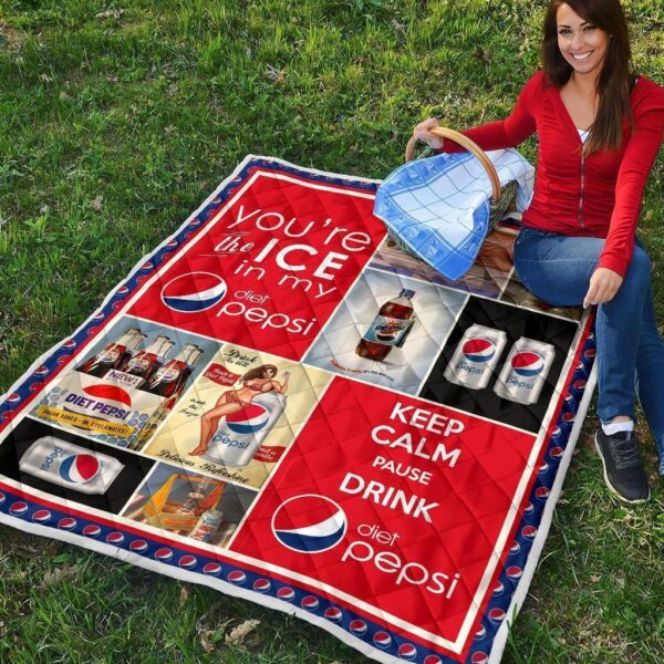 pepsi diet quilt blanket funny gift for soft drink lover 5g56o