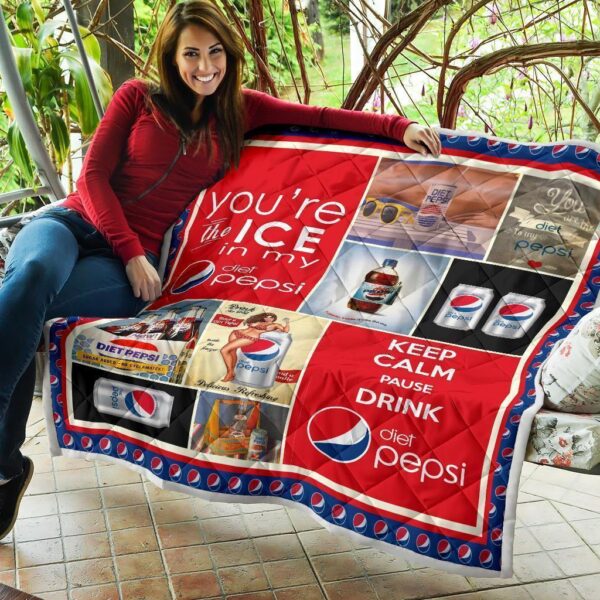 pepsi diet quilt blanket funny gift for soft drink lover szzdk