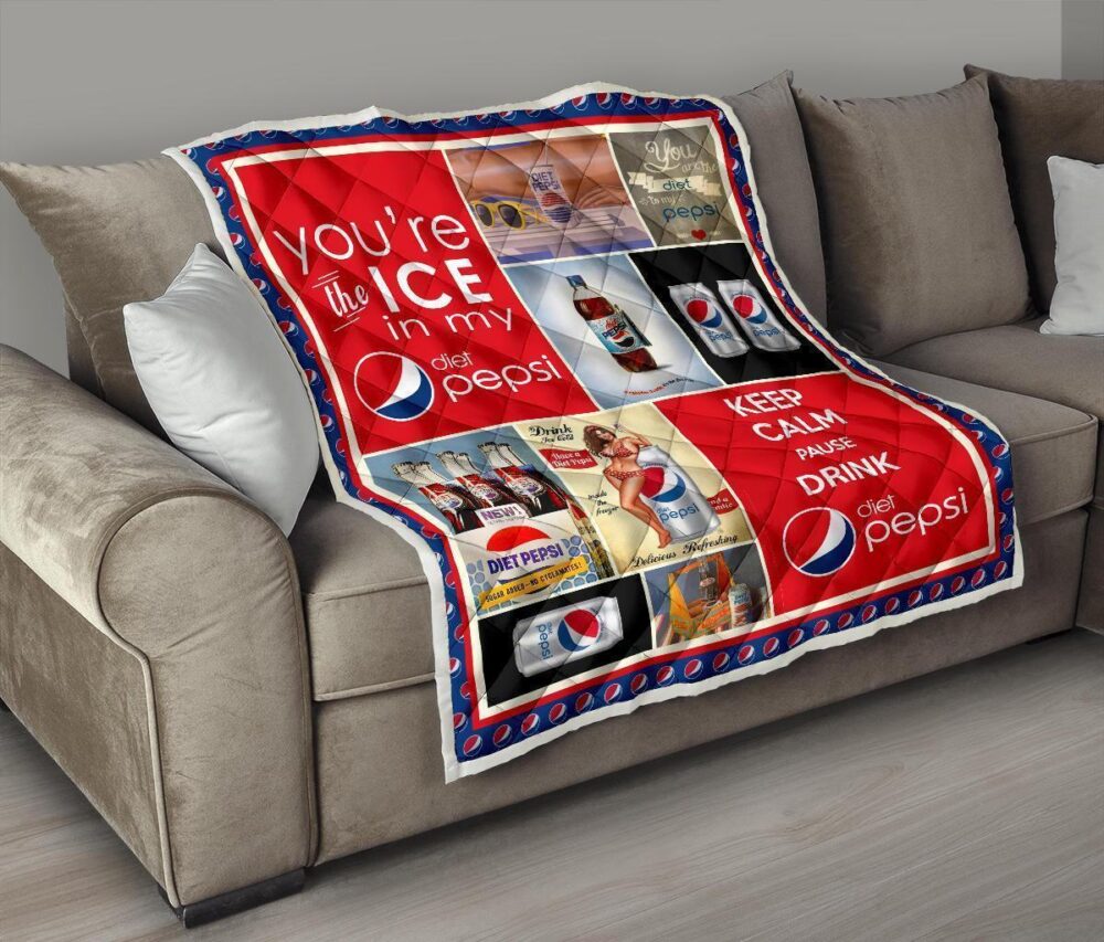 Pepsi Diet Quilt Blanket Funny Gift For Soft Drink Lover