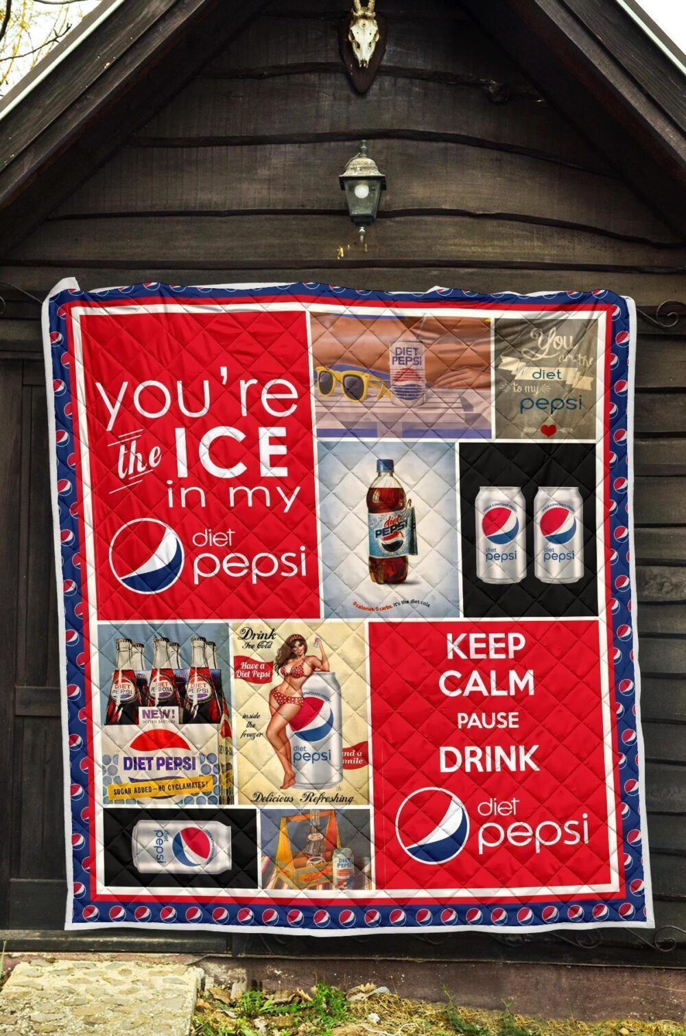 Pepsi Diet Quilt Blanket Funny Gift For Soft Drink Lover