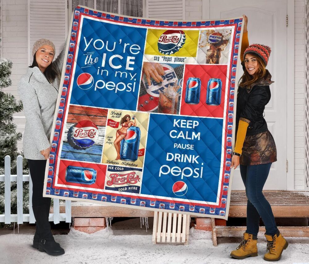 Pepsi Quilt Blanket Funny Gift For Soft Drink Lover