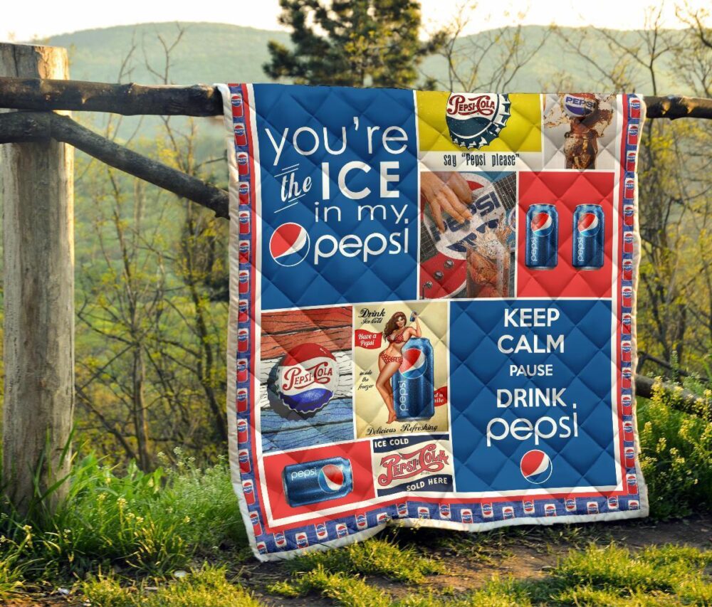 Pepsi Quilt Blanket Funny Gift For Soft Drink Lover