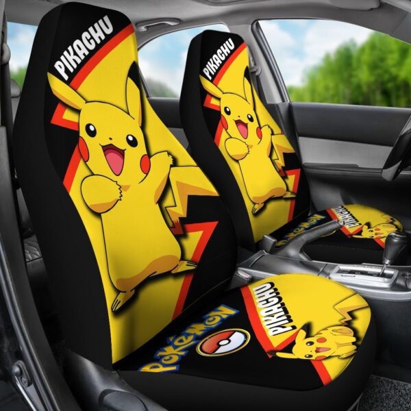 Pikachu Car Seat Covers Custom Anime Pokemon Car Accessories