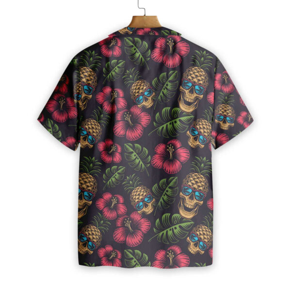 pineapple skull black custom hawaii shirt hawaiian shirt for women men mdotp