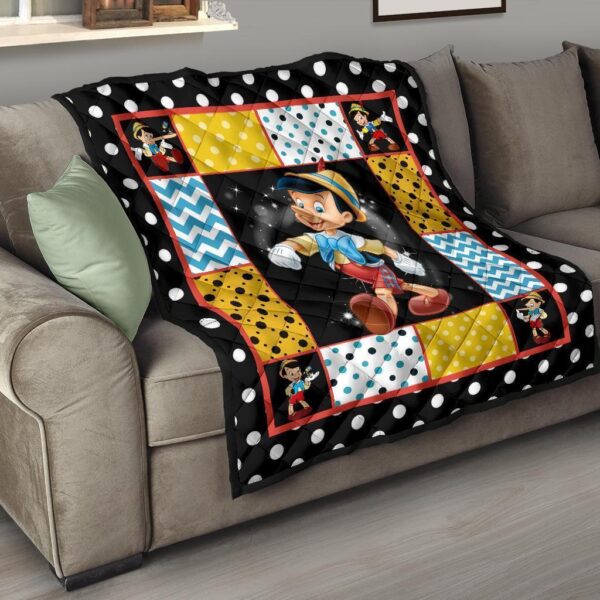 pinocchio quilt blanket cartoon fan gift idea cvuh4