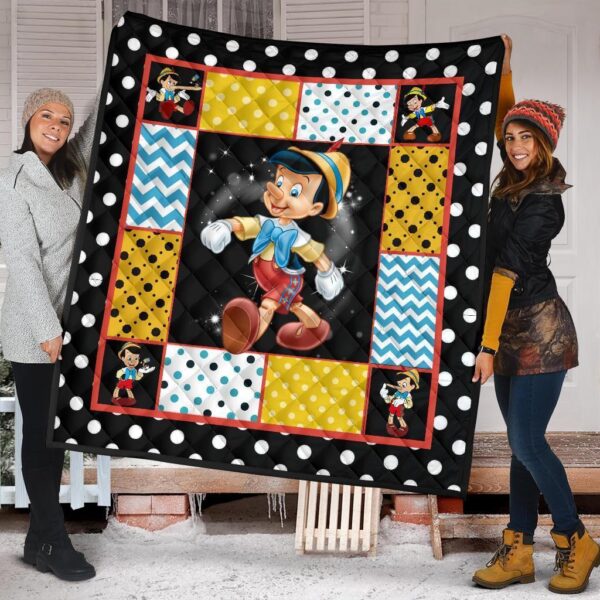 pinocchio quilt blanket cartoon fan gift idea nlwah