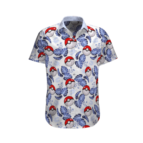 Pokemon Ball Summer Custom Button Up Hawaiian Shirt
