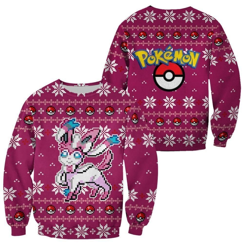 Pokemon Sylveon Ugly Christmas Sweater Custom Sweatshirt Apparel