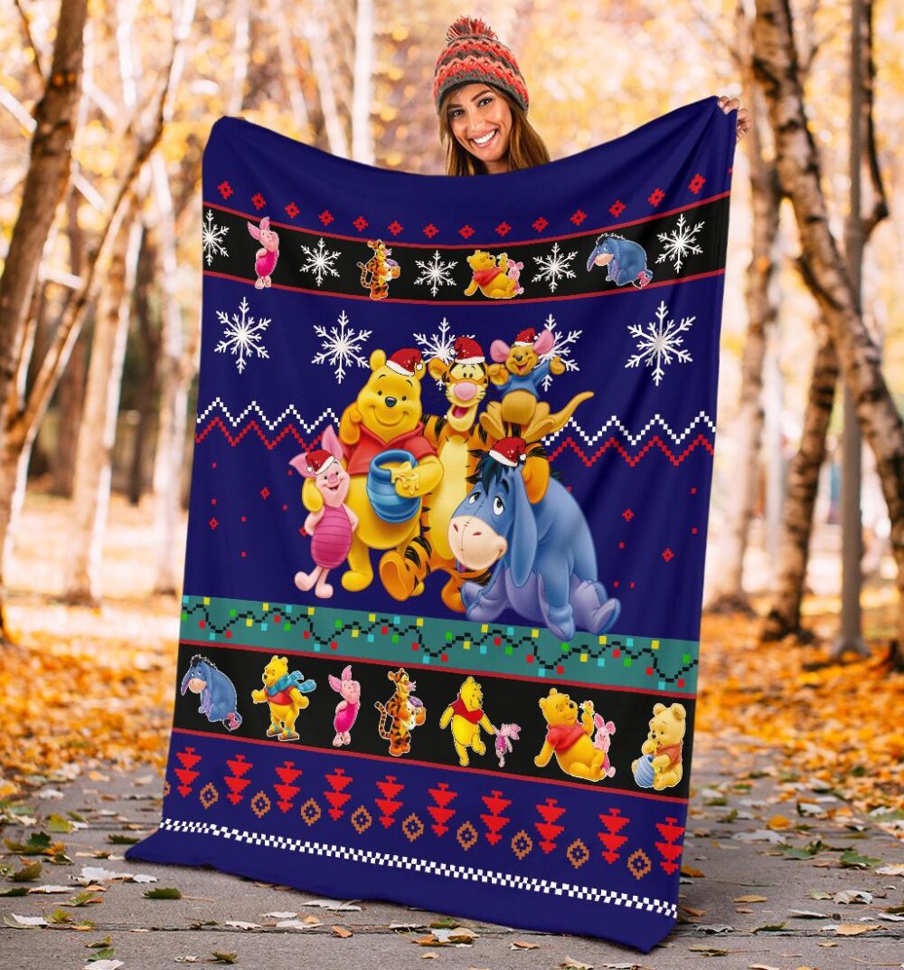 Pooh Christmas Blanket Amazing Gift Idea