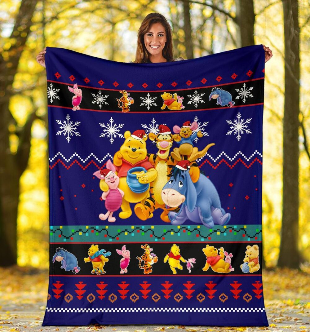 Pooh Christmas Blanket Amazing Gift Idea