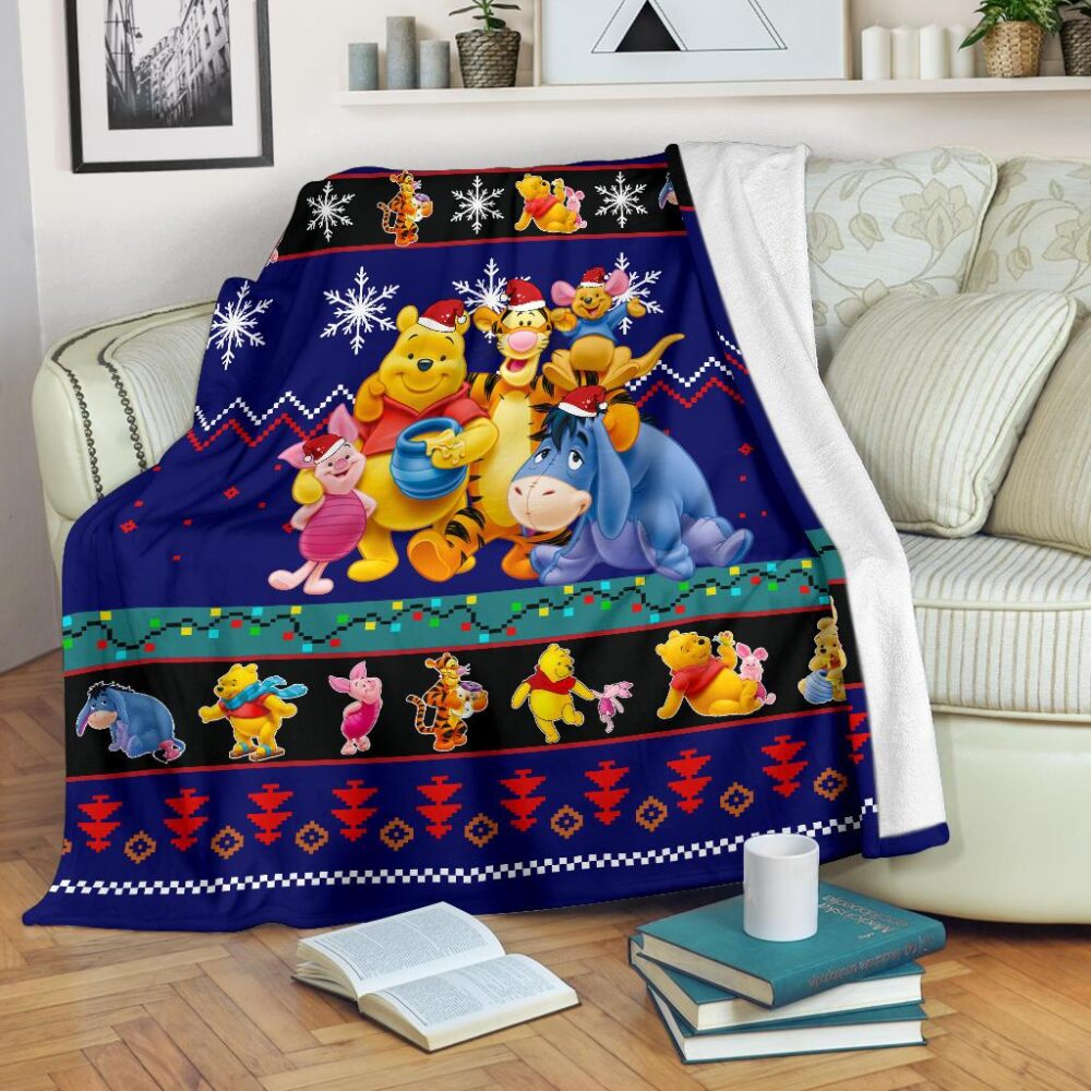 Pooh Christmas Blanket Amazing Gift Idea