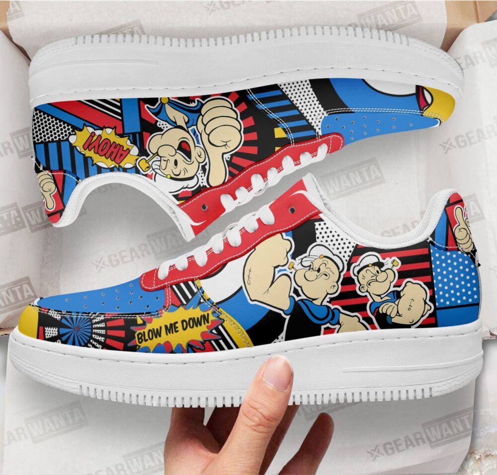 Popeye the Sailor Man Sneakers Custom Comic Shoes