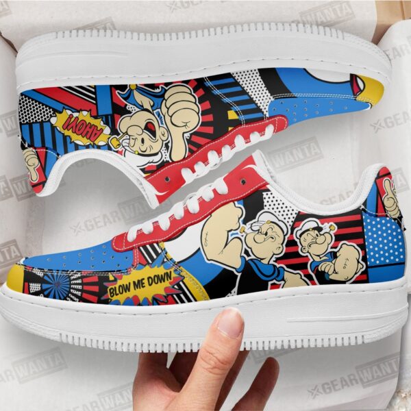 popeye the sailor man sneakers custom comic shoes uulzv