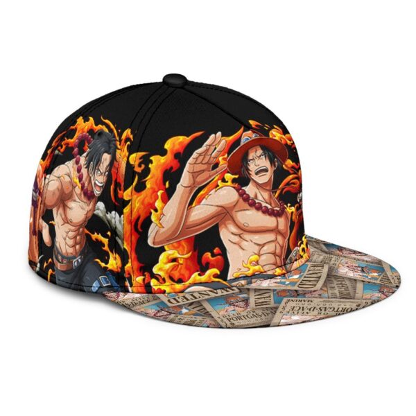 portgas d ace snapback hat one piece anime fan gift tabxp