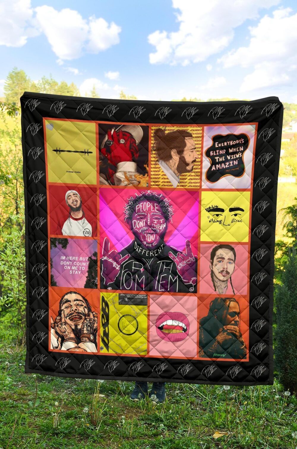 Post Malone Quilt Blanket Amazing Gift For Music Fan