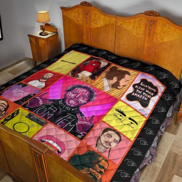 post malone quilt blanket amazing gift for music fan pmdui