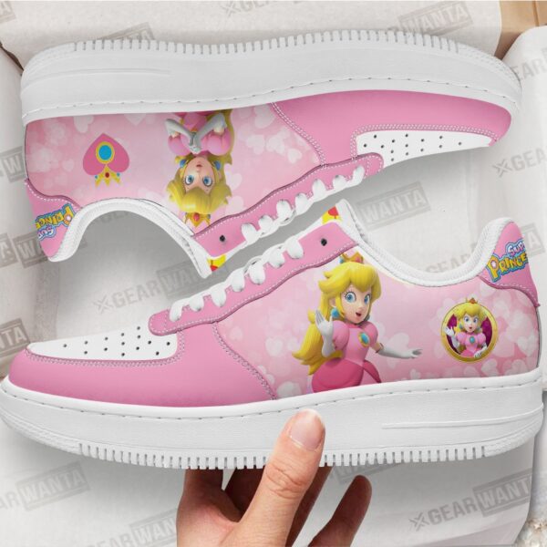 princess peach super mario sneakers custom for gamer shoes tvaoo