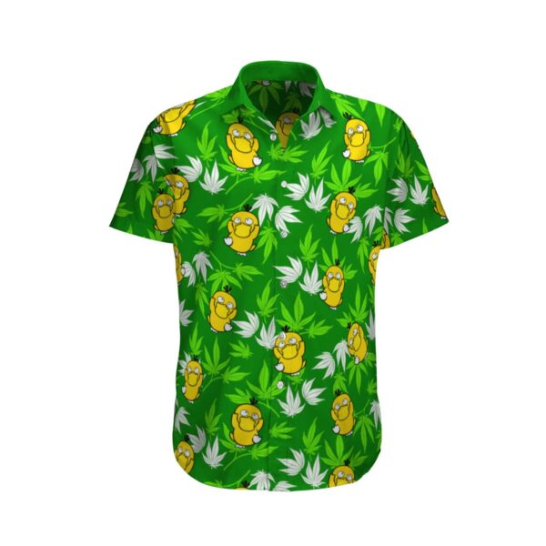 Psyduck Pokemon Custom Button Up Hawaiian Shirt