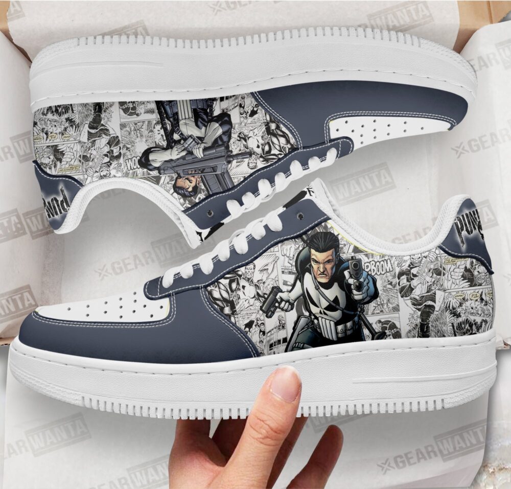 Punisher Sneakers Custom Superhero Comic Shoes