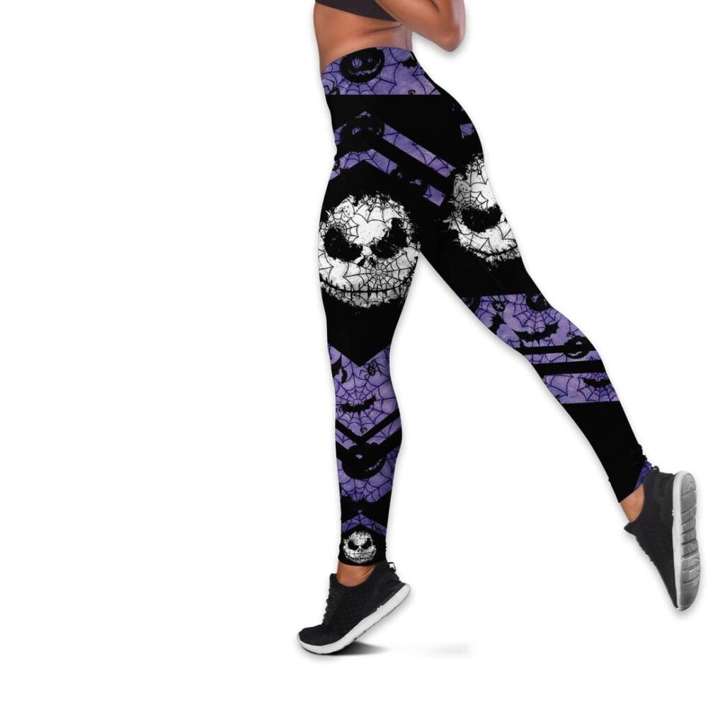 Purple Jack Skellington Tank Top Legging Set Outfit | CTLJS57