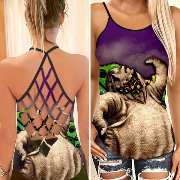 Purple Oogie Boogie Criss Cross Tank Top NBCCT24