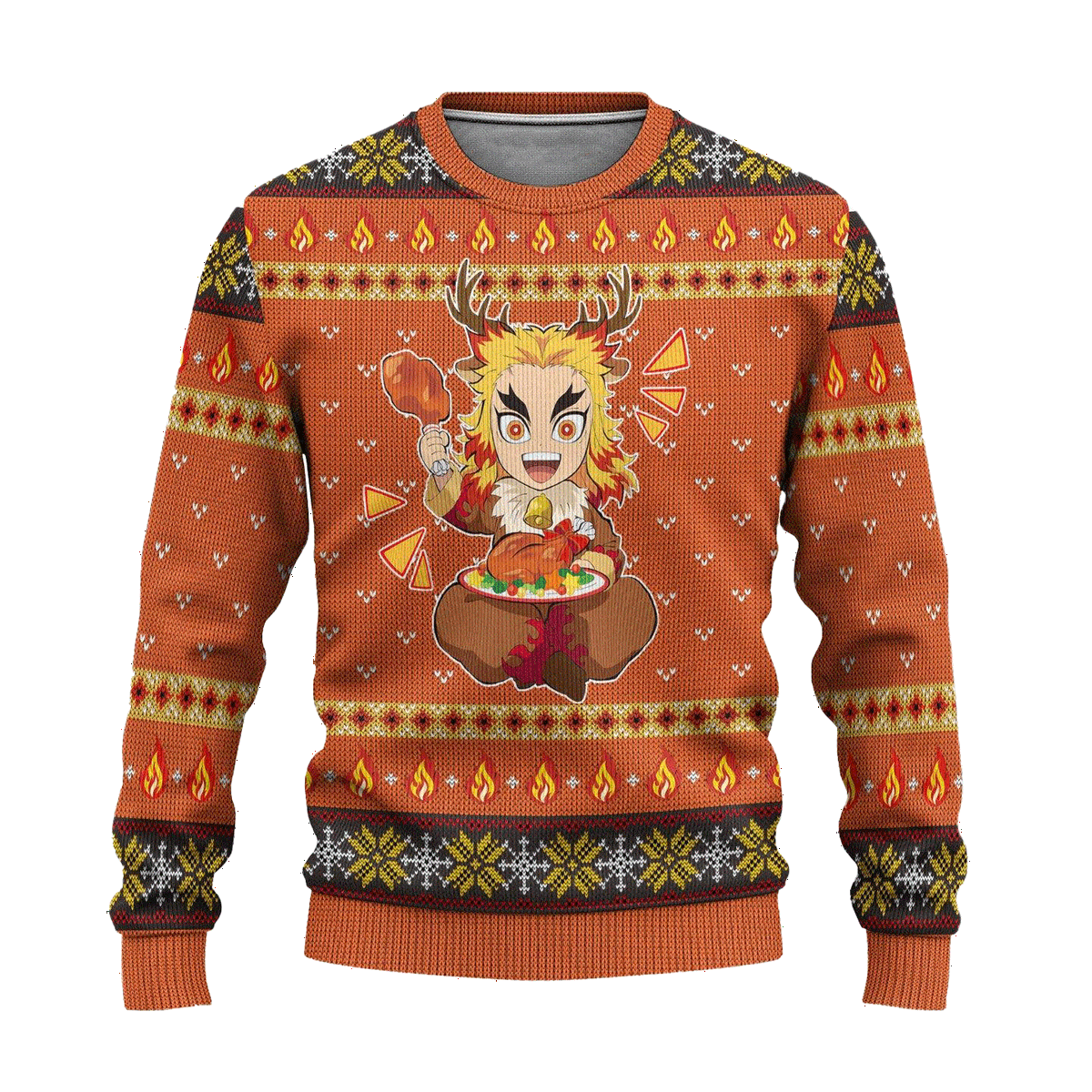 Rengoku Demon Slayer Anime Ugly Christmas Sweater Custom Sweatshirt Apparel